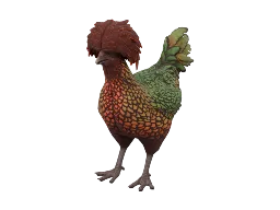 Pet Chicken | Polish (Green with Red Head)